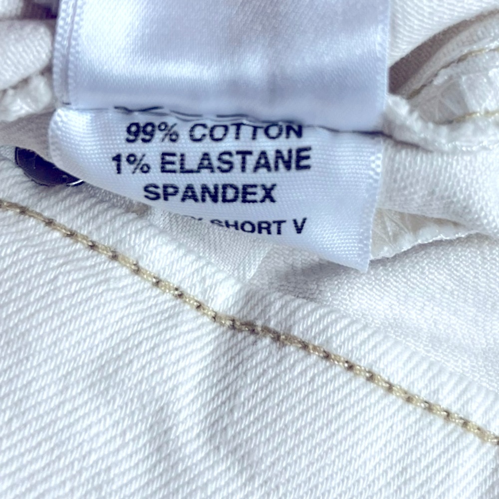 GAP Cheeky High Rise Denim Shorts Off White Cream Frayed Hem Size 10 - Picture 11 of 15